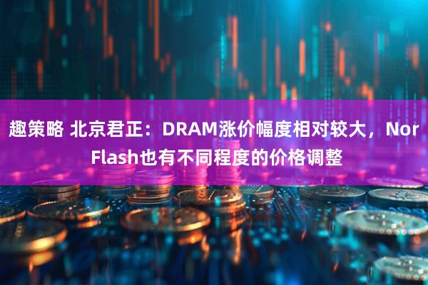 趣策略 北京君正：DRAM涨价幅度相对较大，Nor Flash也有不同程度的价格调整